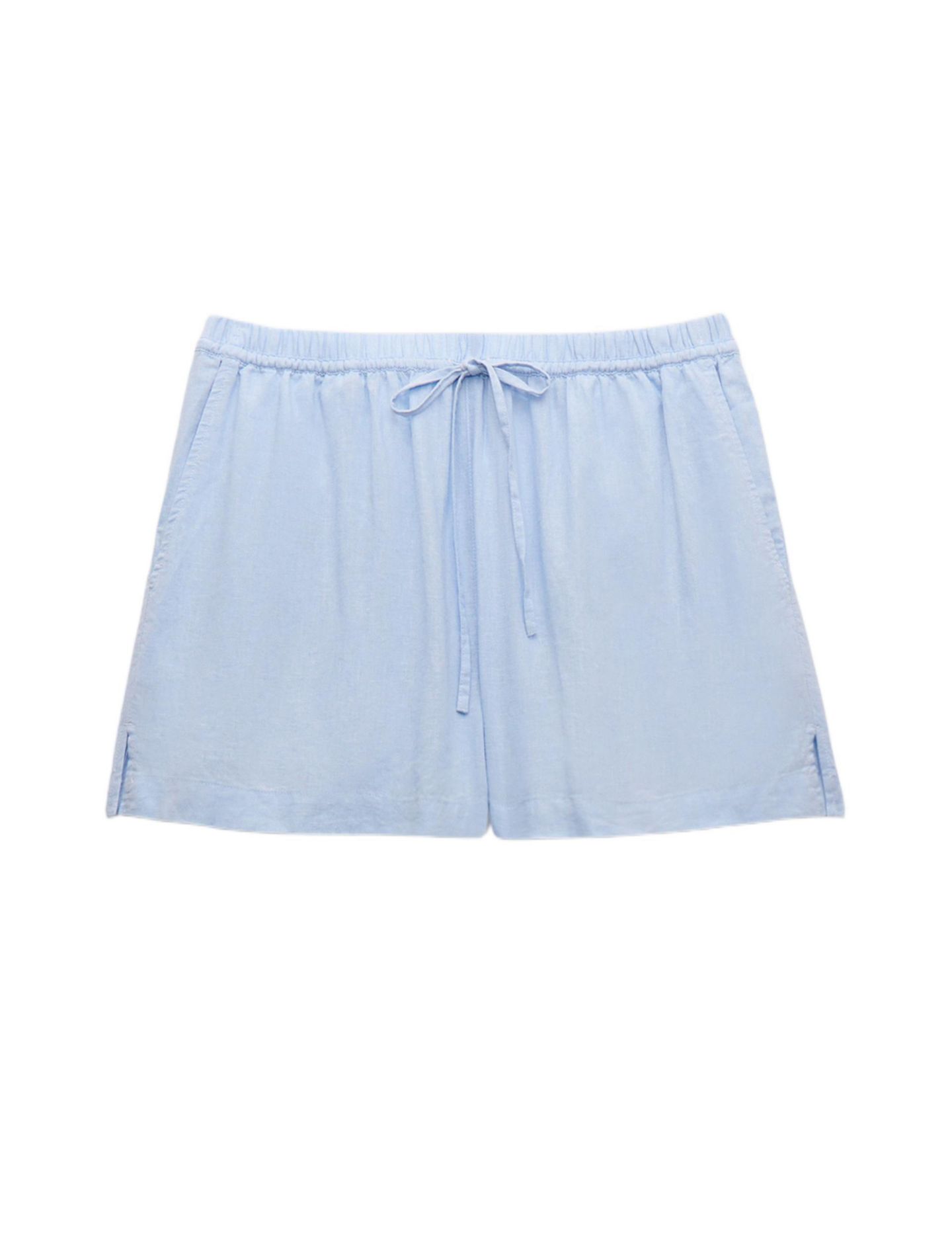 Женские шорты Hush Ernie Gathered Linen Beach Short, цвет: Бледный синий — фото 2