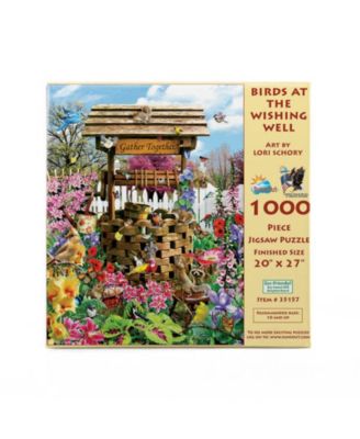 Birds at the Wishing Well 1000 piece Jigsaw Puzzle for Adults