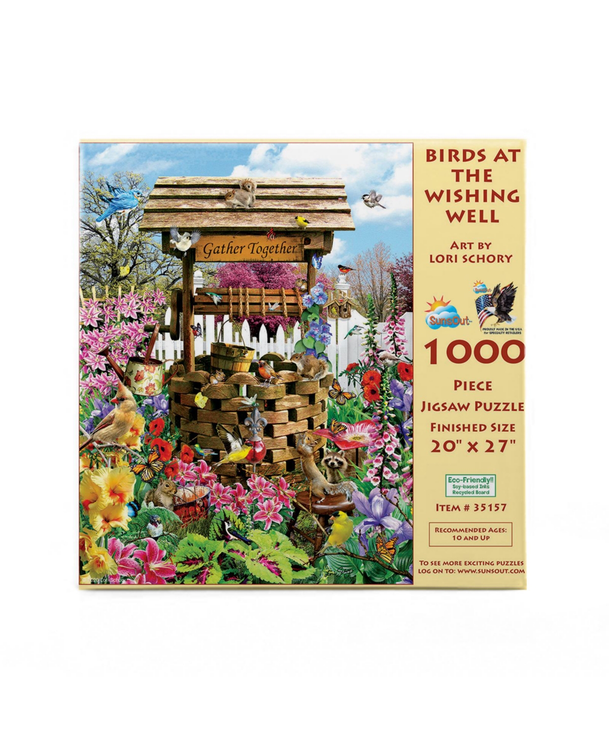 SunsOut Birds at the Wishing Well 1000 piece Jigsaw Puzzle for Adults