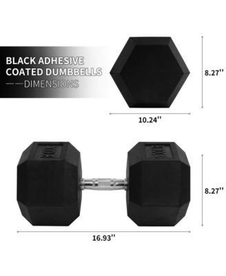 Hex Single Dumbbell Weight Training Workout Equipment, 100 lb