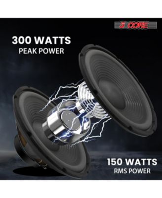Car Subwoofer 2Pc 10" 3000W Pro Audio Deep Bass Component Sub Woofer 4Ohm Replacement Speaker