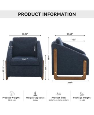 Elegant Modern Chenille Armchair with Wooden Frame and Cushioned Comfort