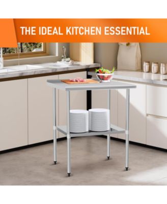 Stainless Steel Table 30x36 with Adjustable Shelf