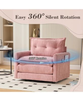 Swivel Barrel Accent Chair - Mid Century Modern