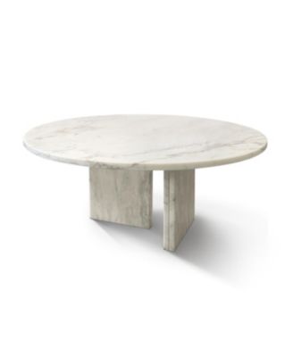 White Marble Coffee Table - Small 27.6