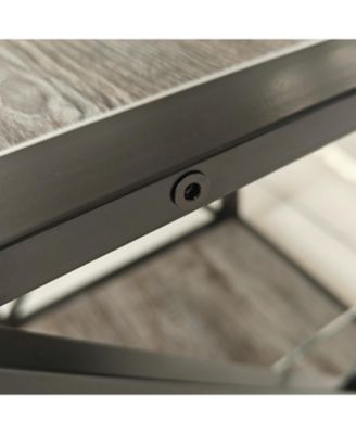 Modern End Table Nightstand - Glass & Wood