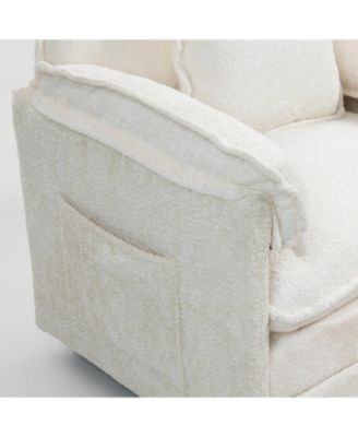 Oversized Boucle Sofa Bed with Ottoman