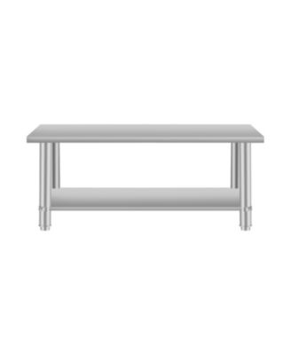 Stainless Steel Kitchen Prep Table w/ Under Shelf