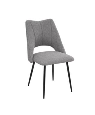 4-Chair Modern Dining Set Metal Legs Grey