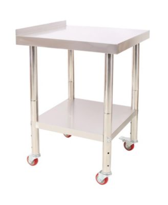 Streamdale Stainless Steel Prep Table 24x24 with Backsplash