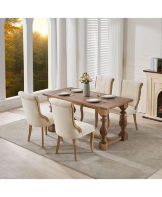 Snow Velvet Dining Chairs, Beige, Set of 2