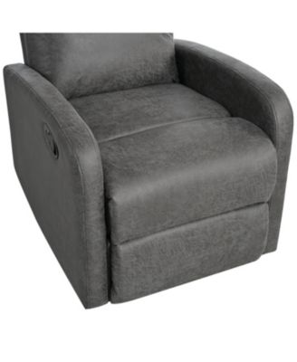 Modern Manual Recliner Chair - Slate Grey