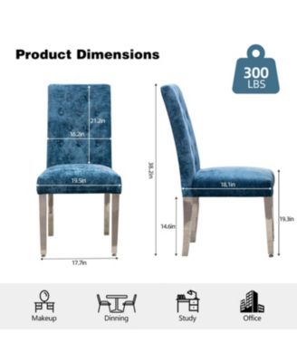 Streamdale Modern Velvet Dining Chairs (Set of 2)