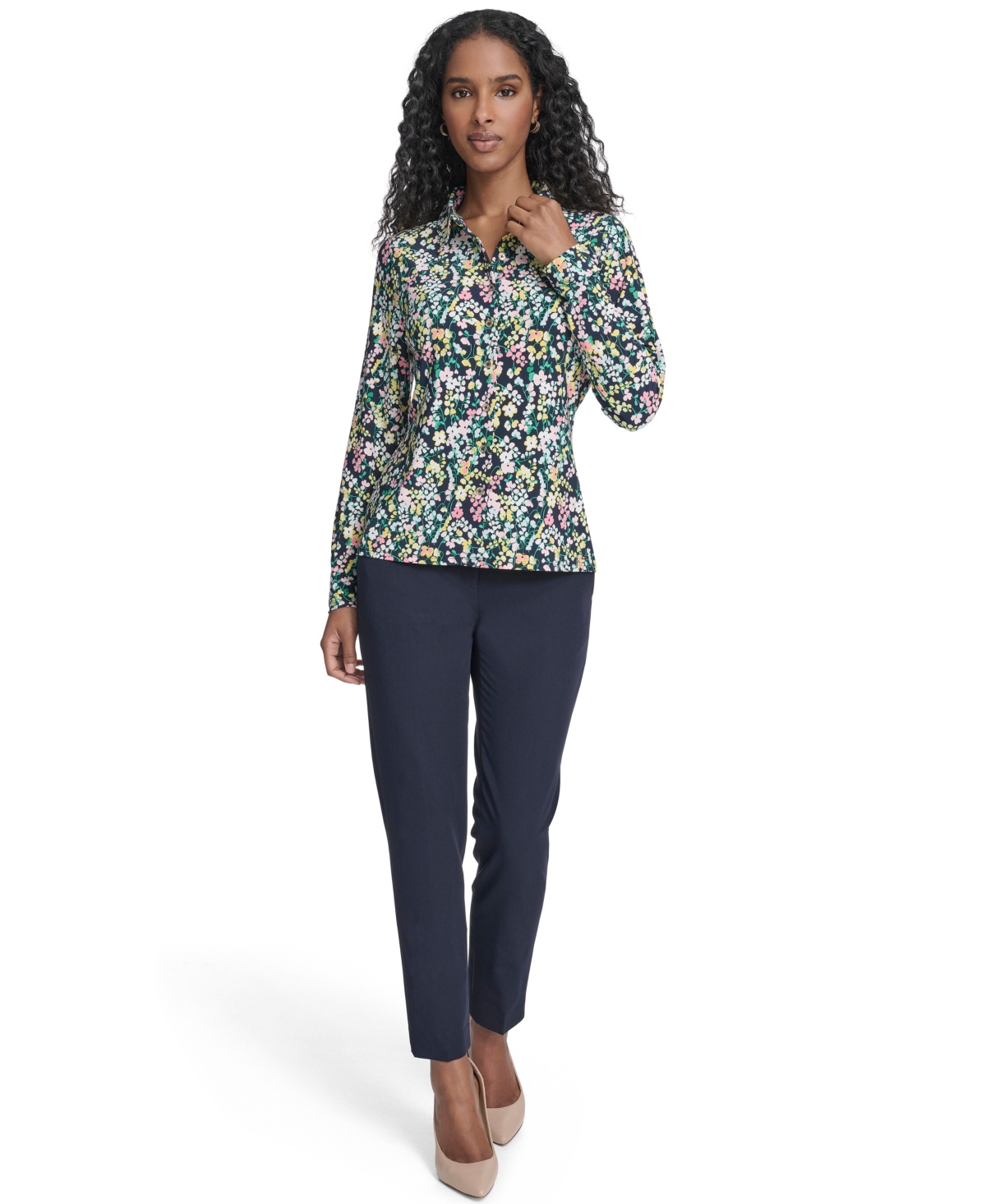 Tommy Hilfiger Women's Floral Long-Sleeve Shirt
