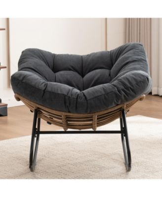 Chenille Rocking Accent Chair