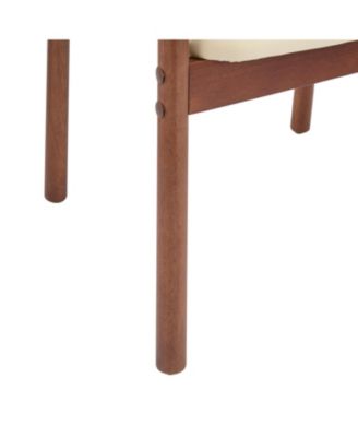 2-Pack Dining Chairs, Rubber Wood, PU Foam Seat