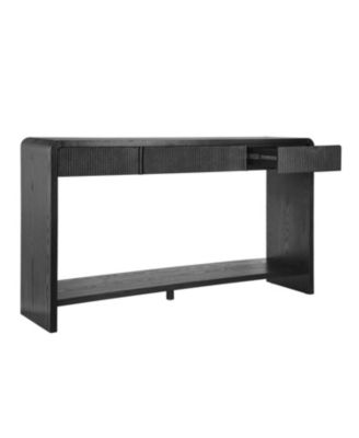 Streamdale Modern 3-Drawer Console Table - Slat Design