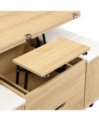 + 5-Piece + Wood + Lift-Top with Storage & Casters + Coffee Table Set