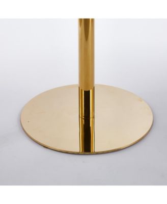 31.5" Golden & White Tulip Bar Table - Round MDF Top