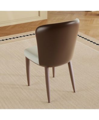 Modern Dining Chairs, Carbon Steel Legs (Set of 2)