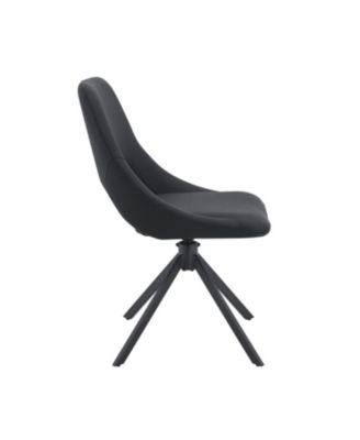 Swivel Dining Chairs Set of 2, Gold Mesh Leather, High Back