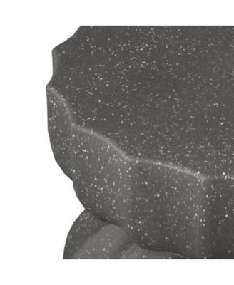 13" Modern Waterproof Coffee/Side Table Set, MgO Cement, Indoor/Outdoor, Grey, 2PC