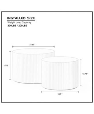 Nesting Table Set of 2, MDF Coffee Table set for Living Room/Leisure Area,Black