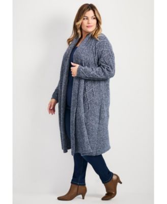 Women's Paris Longline Cable Cardi