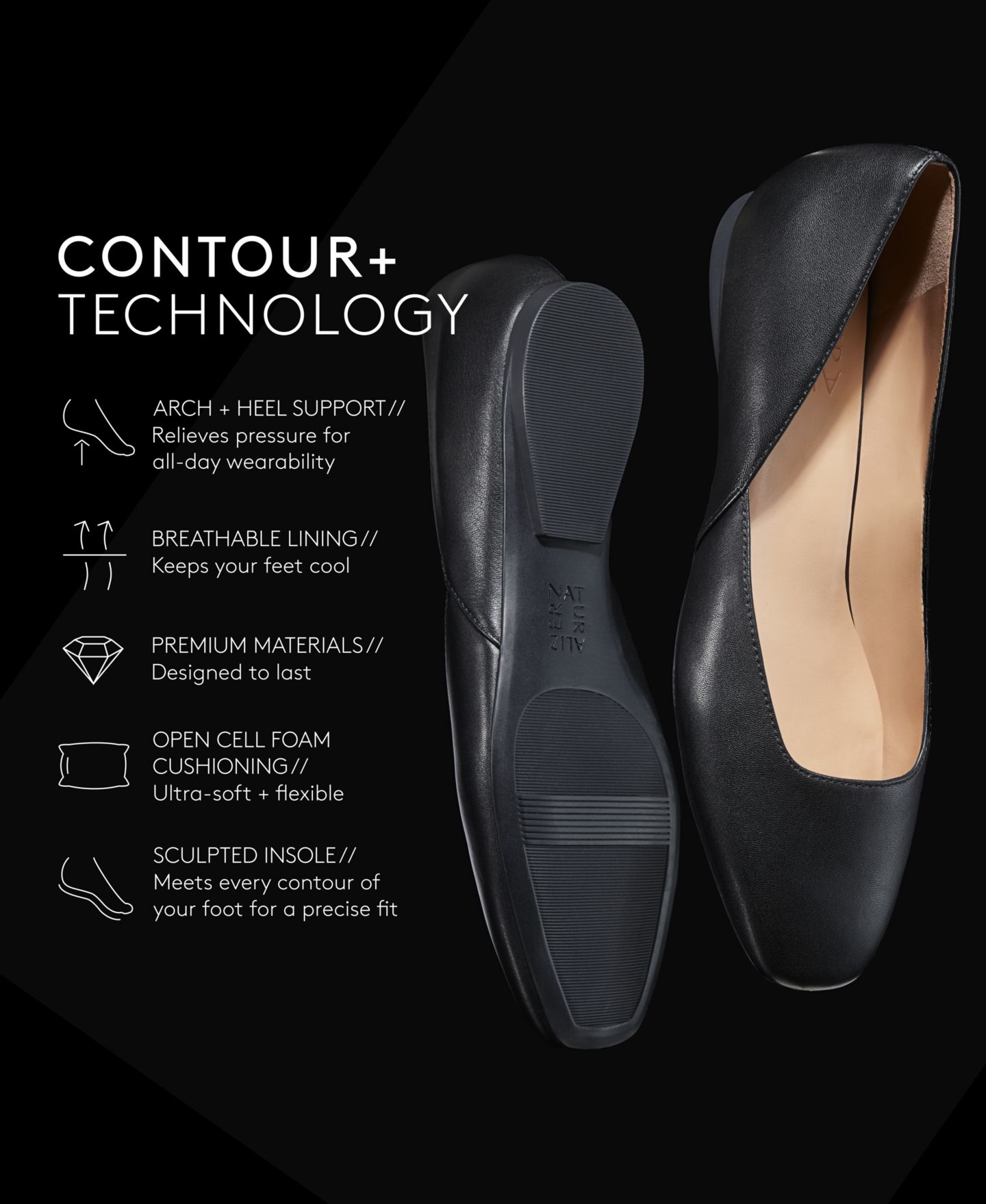 Женские балетки 27 EDIT Naturalizer Naturalizer Carla Square Toe Ballet Flats, цвет: Бежевый змеиный с принтом — фото 8