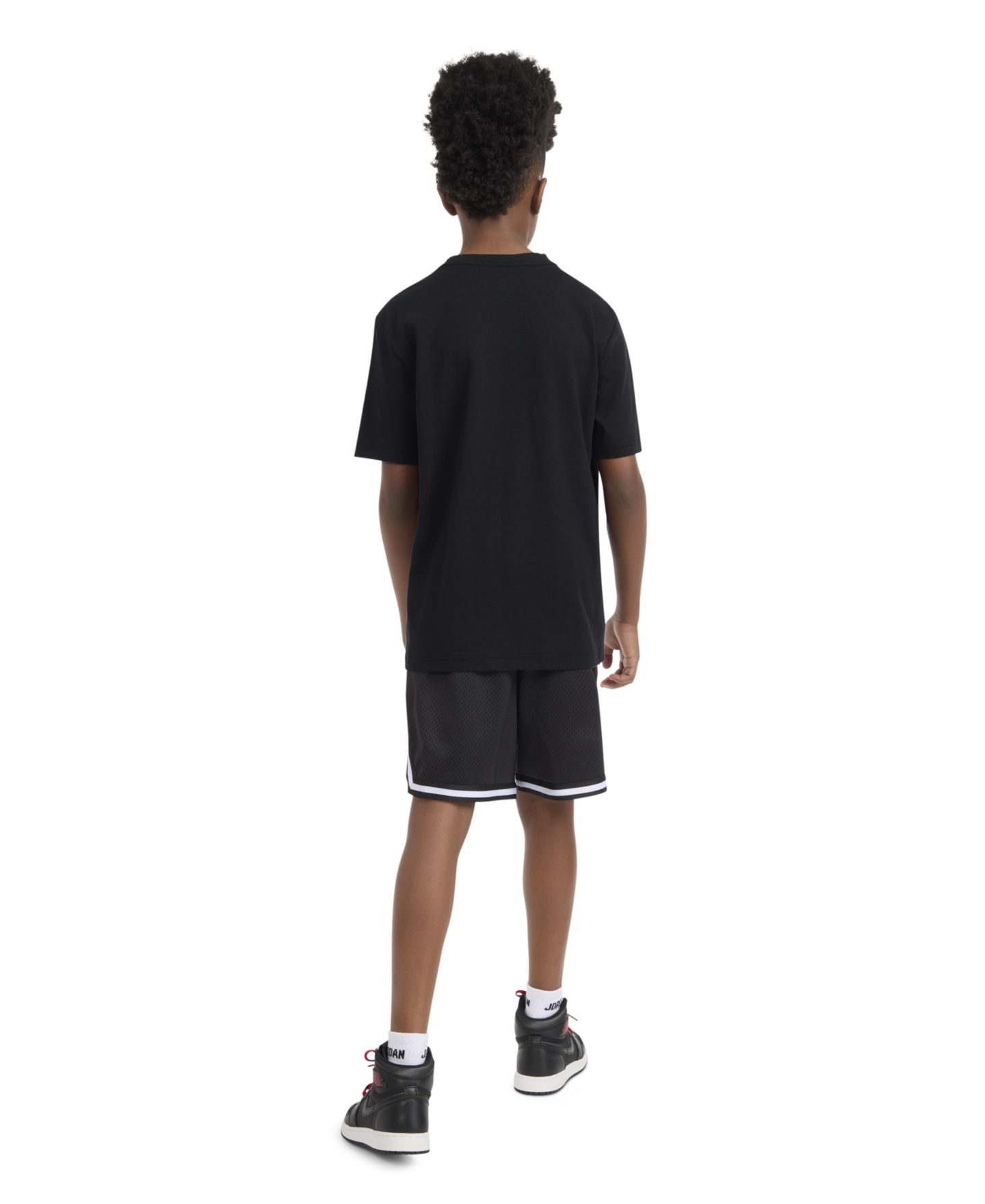 Футболка Jordan Jumpman Air Embroidery Short-Sleeve T-Shirt для мальчиков, цвет: Чёрный — фото 3