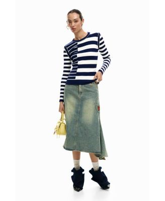 Women's Ribbed striped sweater