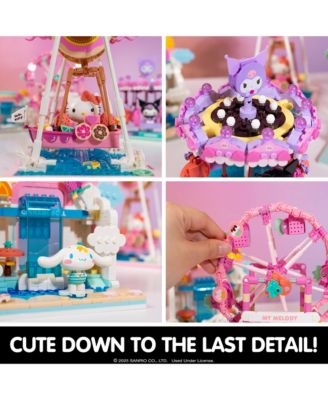 Sanrio Hello Kitty and Friends  Summer Wunderland  Water Theme Park Building Block Set Fan Gift, Party Favor, Stress Relief, Collectible Toy