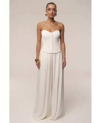 Women's Clara Wide Leg Pleated Trousers