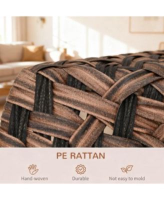 Hand Woven Banana Leaf Elevated Cat Bed with Cushion