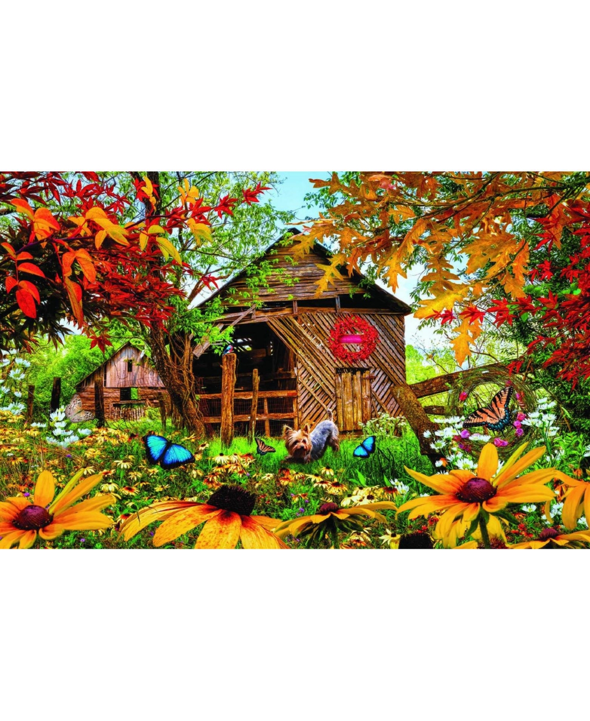 SunsOut Autumn Red and Gold 1000 piece Jigsaw Puzzle for Adults
