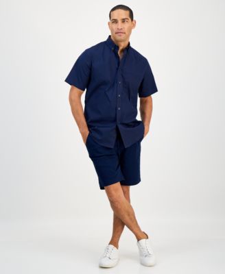 Men's Micro Dot Print Stretch Cotton Shirt, Created for Macy's