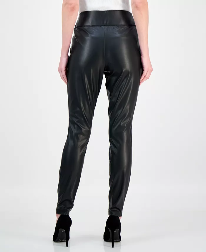 Women's Faux-Leather Leggings - thumbnail 4