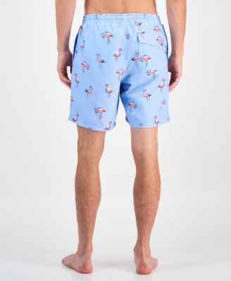 Men's Quick-Dry Performance Flamingo-Print 7" Swim Trunks, Created for Macy's 