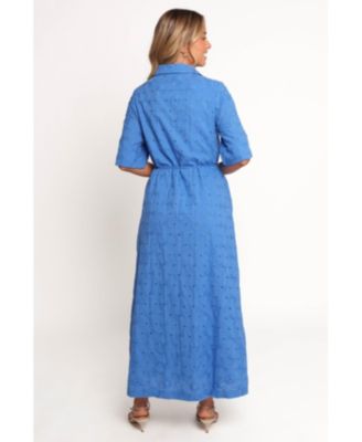 Women's Cooper Embroidered Button Through Midi Dress