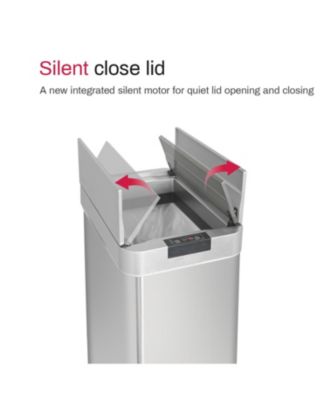 16 Gallon Stainless Steel Slim Motion Sensor with Butterfly Lid Trash Can