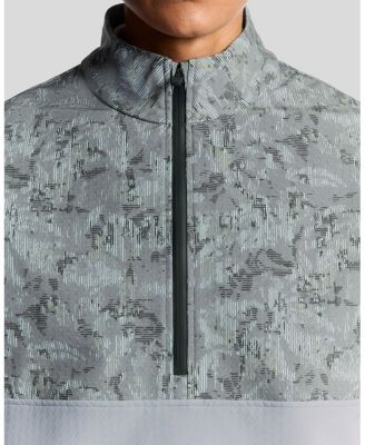 Men's Golf Printed Half Zip Windjammer Jacket