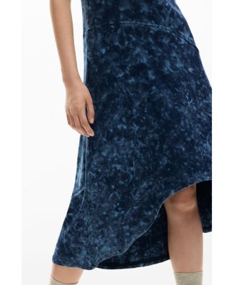 Women's Asymmetric Tie-Dye Dress