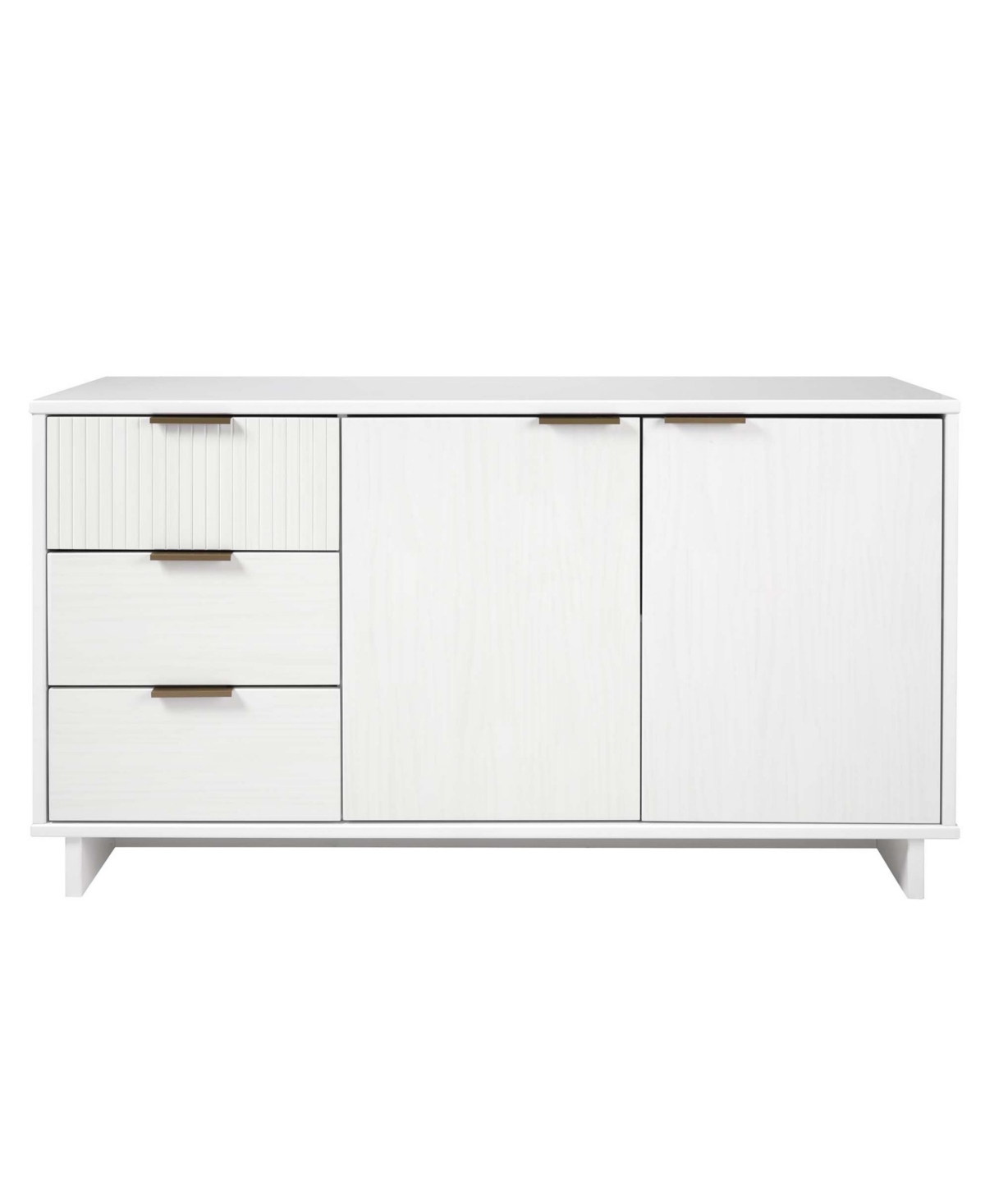 Manhattan Comfort Granville 55" Solid Wood Sideboard In White
