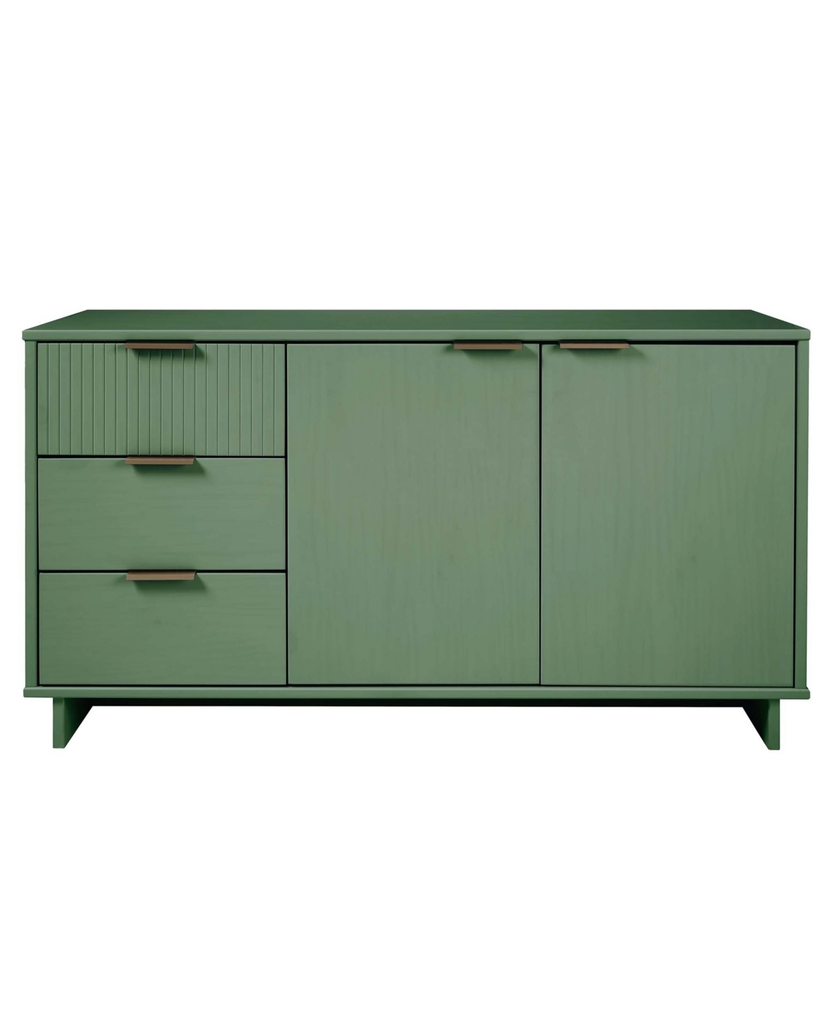 Manhattan Comfort Granville 55" Solid Wood Sideboard In Green