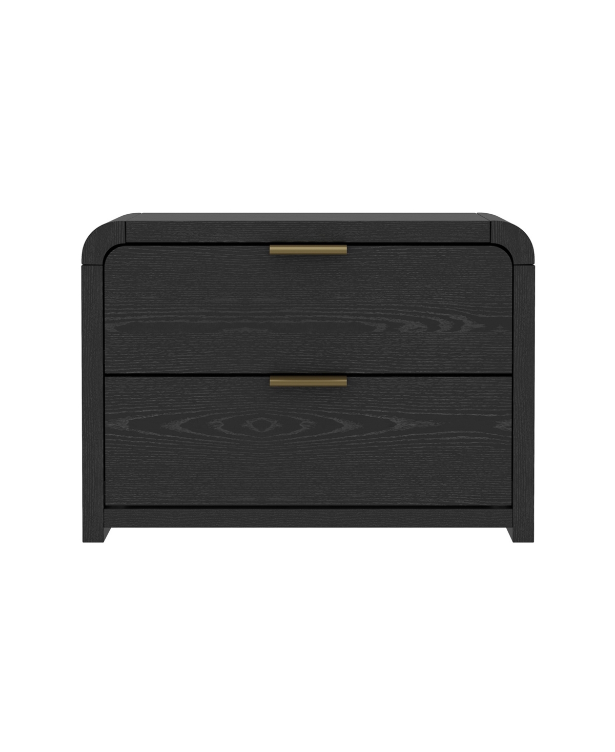 Manhattan Comfort Grace 28" Wood 2-drawer Nightstand In Multi