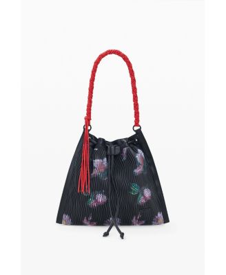 Women's Medium backpack with floral texture