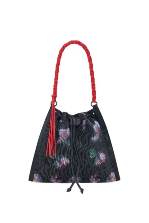 Рюкзак Desigual Medium flower texture, цвет: Чёрный