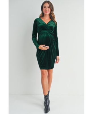knee length dresses for ladies Katelyn Velvet Maxi Wrap Dress