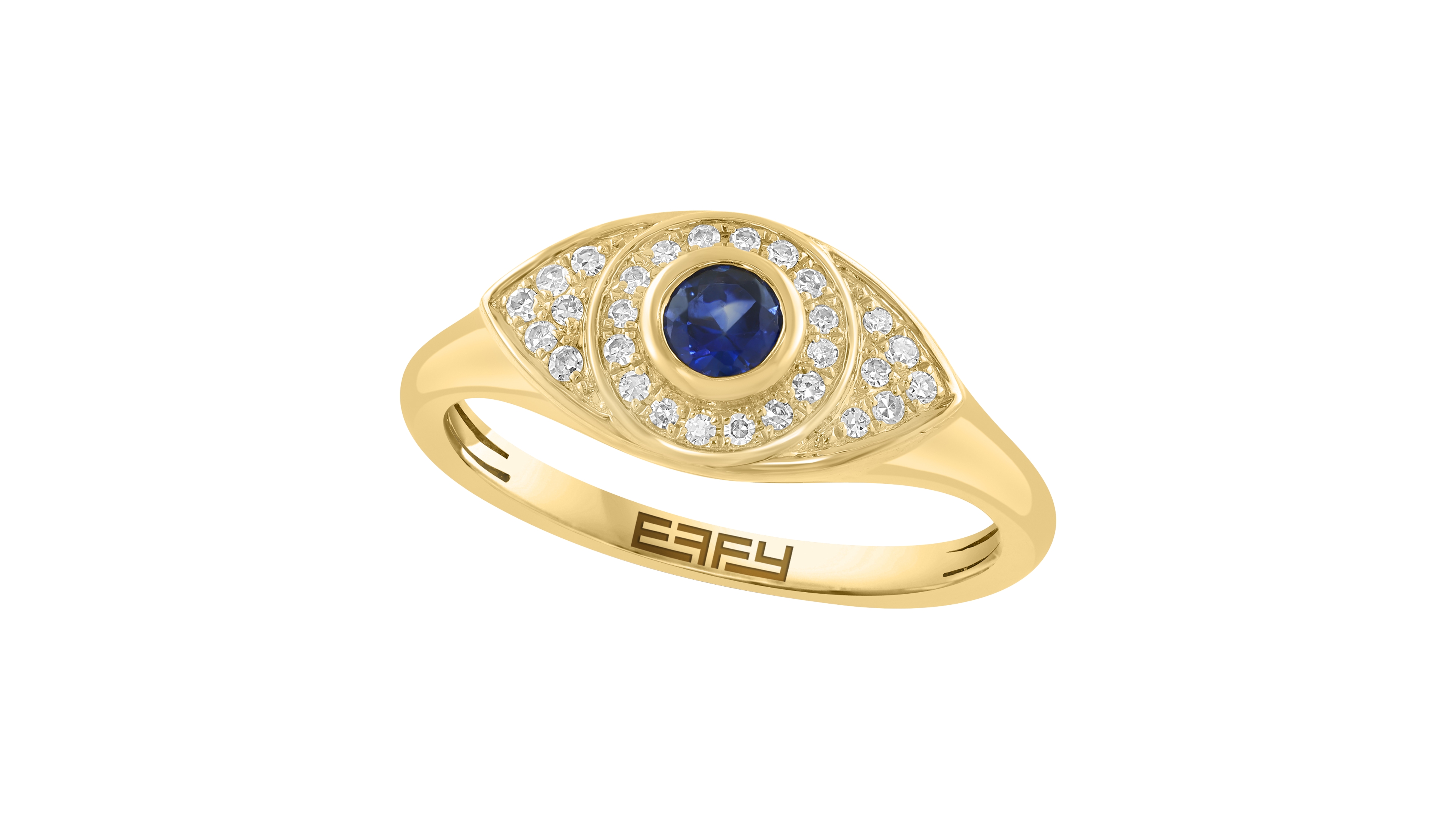 Effy Collection Sapphire (1/5 ct. t.w.) And Diamond (1/10 ct. t.w.) Ring in 14k Yellow Gold