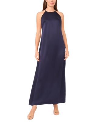 Women's High-Neck Open-Back Maxi Dress